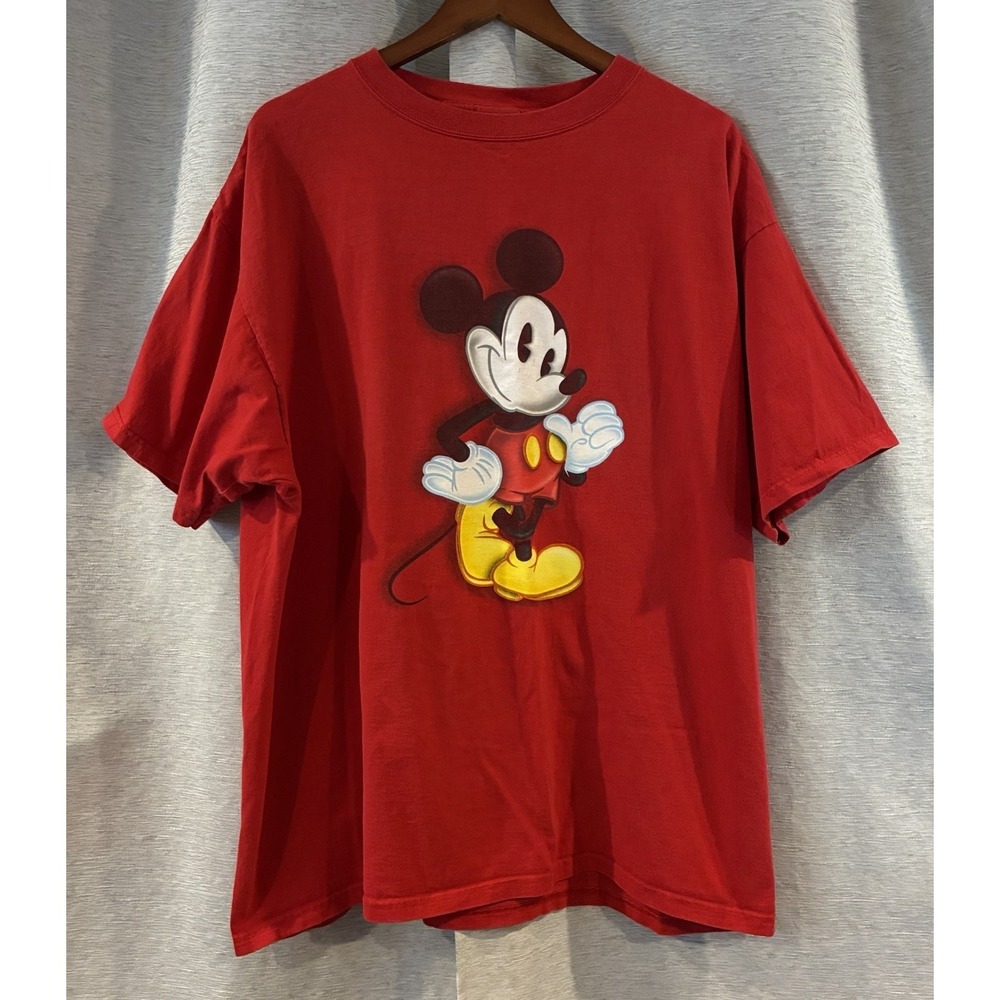 Vintage 90s Mickey Mouse Walt Disney World Tshirt Single Stitch Mens Size XXL